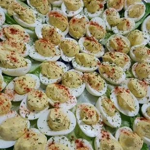 Deviled eggs. Call need an event catered?   920-457-3034, ask for Walter