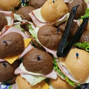 Mini buns, mixed bun, mixed meat and cheese.  Call need an event catered?   920-457-3034, ask for Walter