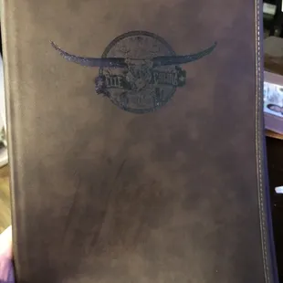 Menu cover very nicely done.
