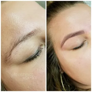 Eyebrow wax &amp; tint