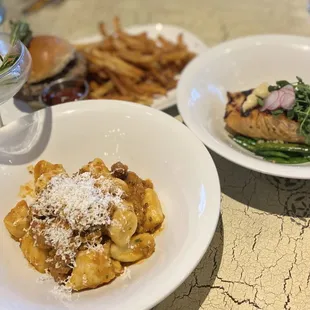 two plates of food