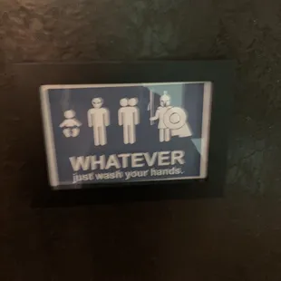 Bathroom sign.