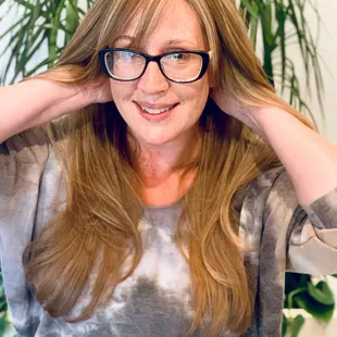 Natural Highlights and layered cut by Lindsey