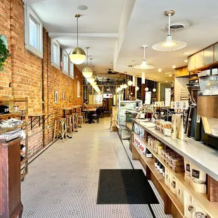 the interior of a coffee shop