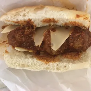 Meatball sandwich. Better than it looked!