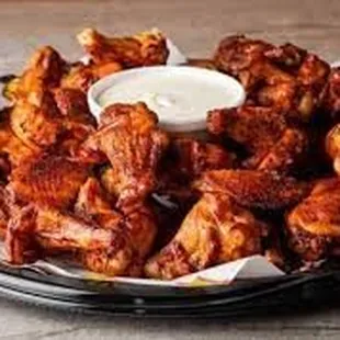 Big wings platters for the big game today.