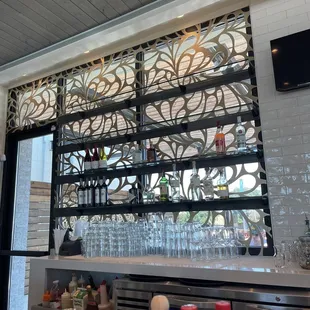 Bar area. They have outdoor seating also.