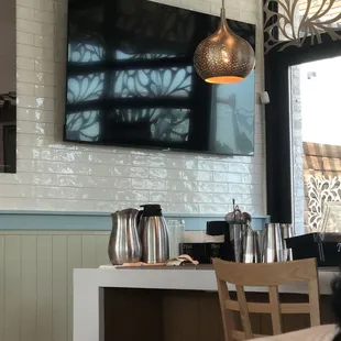 All tv's were off and no type of background music so the ambiance sucked in my opinion