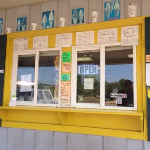 the window of the store