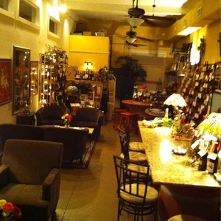 the inside of a wine cellar