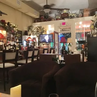 the bar and dining area