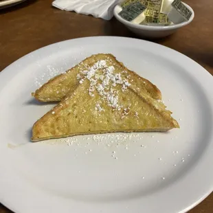 Half French toast, pretty good