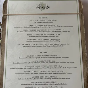 Spring Menu - week of 4/17/23