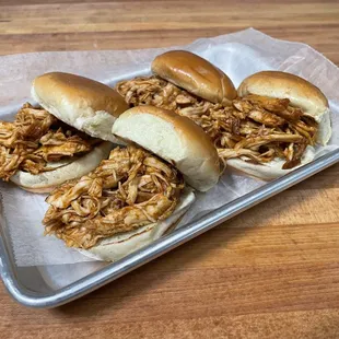 Smoked BBQ Pulled Chicken Sliders