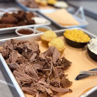 Brisket platter with 3 cheese Mac &amp; potato salad