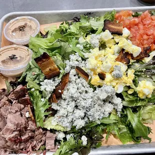 Cobb with brisket and bbq ranch! It&apos;s a lot!