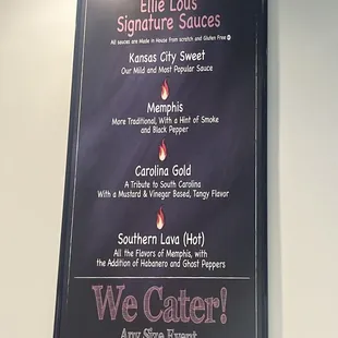 The Chef makes all the Sauces - and you can taste the difference! So so good