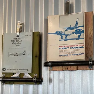 an airplane manual and a flight manual