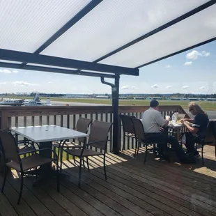 Covered patio at entrance