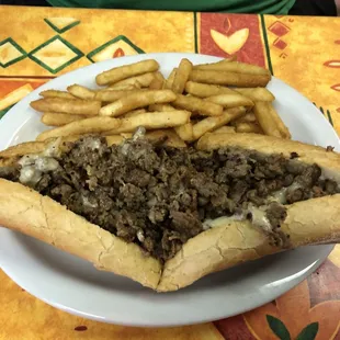 Philly Steak with French fries