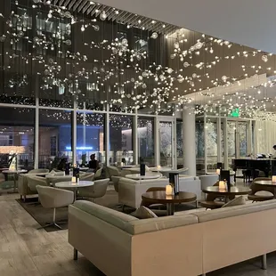 a piano in the background