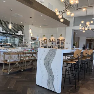 Seating inside cafe