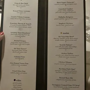 menu, sandwiches