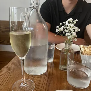 Complementary Champagne since they were celebrating one year of being open!