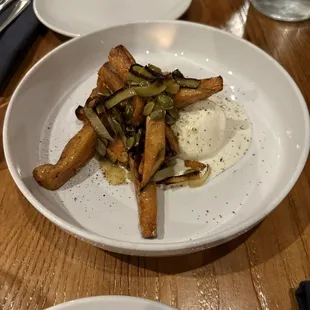 Sweet potato and burrata