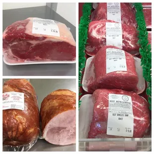 a variety of meats