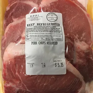 a package of beef
