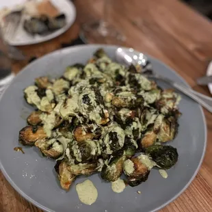 Gorgonzola brussel sprouts