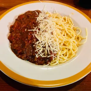 a plate of spaghetti