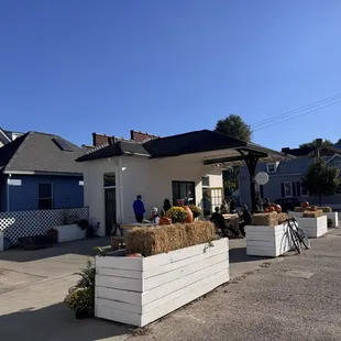 outside