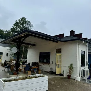 outside