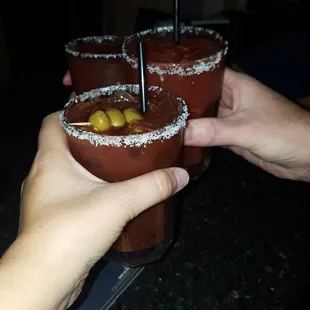 Bloody marys for our lil group before heading to Yosemite.