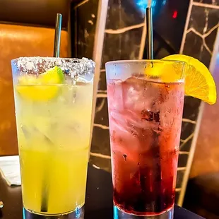 Jalapeño Vodka-Rita and a Raspberry Bloom.