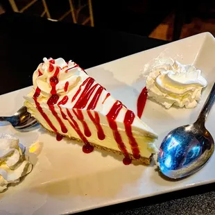 White chocolate cheesecake.