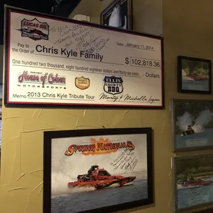 a cheque check for $ 1, 000