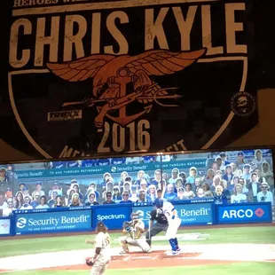 a baseball game in progress