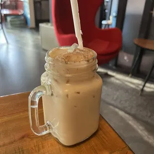 Pumpkin chai iced latte