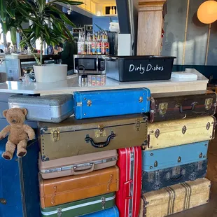 Cute assortment of vintage luggage