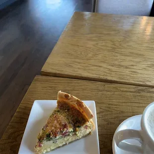 Spinach &amp; Tomato Quiche + Lavender Latte