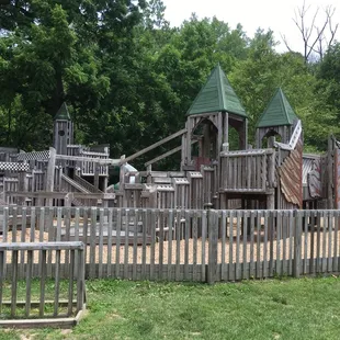 Half of the playground area