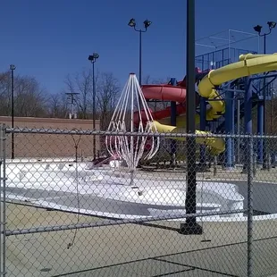 water slide and lazy river