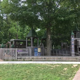 Half of the playground area