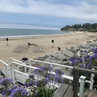 one of the speakers set ups. The other was done at the top of the stairs on a large wooden deck. The sound and equipment was pristine.