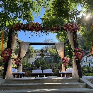 Outdoor Indian Wedding Ceremony and Mandap in Sunol
