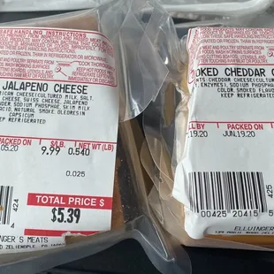 Smoked Jalapeño &amp; Smoked Cheddar Cheeses