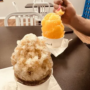 Dr. Ellwood shaved ice and egg custard shaved ice (AMAZING!)
